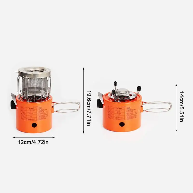 2 In 1 Camping Gas Heater Outdoor Stove Burners Ignition Heating Gas Oven Burner Hand Warmer Home Tent Stove Camping Equipment images - 6