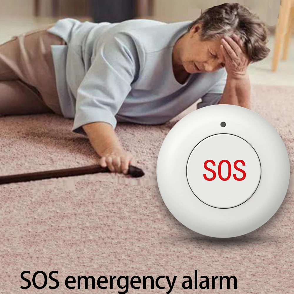 Emergency Alarm Button For Home Security Alarm Systems Smart Wireless SOS Emergency Panic Button For Solar Powered Outdoor Siren