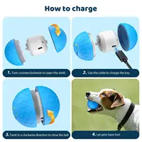 Smart Teasing Dog Ball Waterproof Electronic Interactive Pet Toy LED Light Dog Bouncing Toy Ball  Automatic Rolling Toy Ball 5