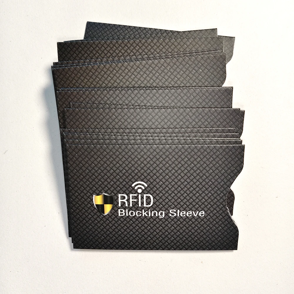 5-Pack NFC RFID Blocking Card Sleeves - Anti-Magnetic Aluminum Foil Credit Card Protectors