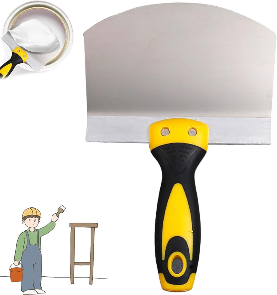  Stainless Steel Putty Knife Scraper Paint Filling Spatula Painters Tool Paint Feed Filling Scraper Spackle Knife for Plaster 