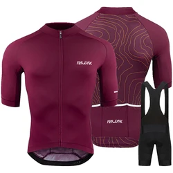 Raudax Summer Youth Breathable Short Sleeve Cycling Jersey Set - XXL (Cycling set)