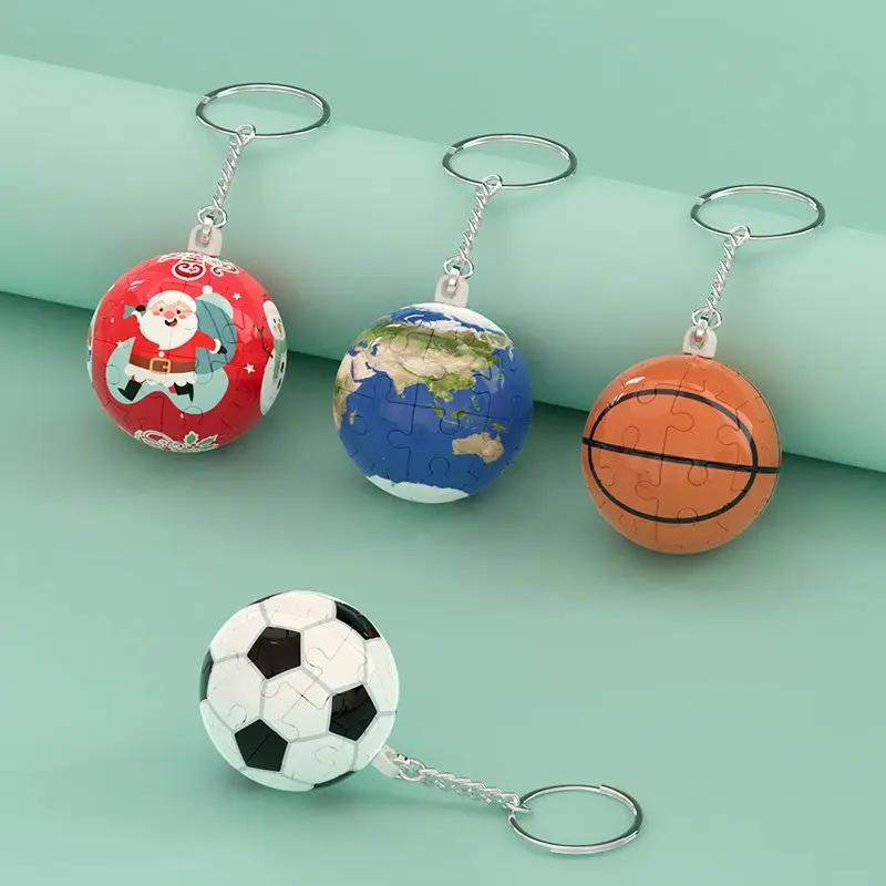 

Jigsaw Puzzle Keychain Party Favors Brain Teaser Key Chains Christmas Gift Class Rewards 3D Ball Puzzles for Boys Girls Pocket