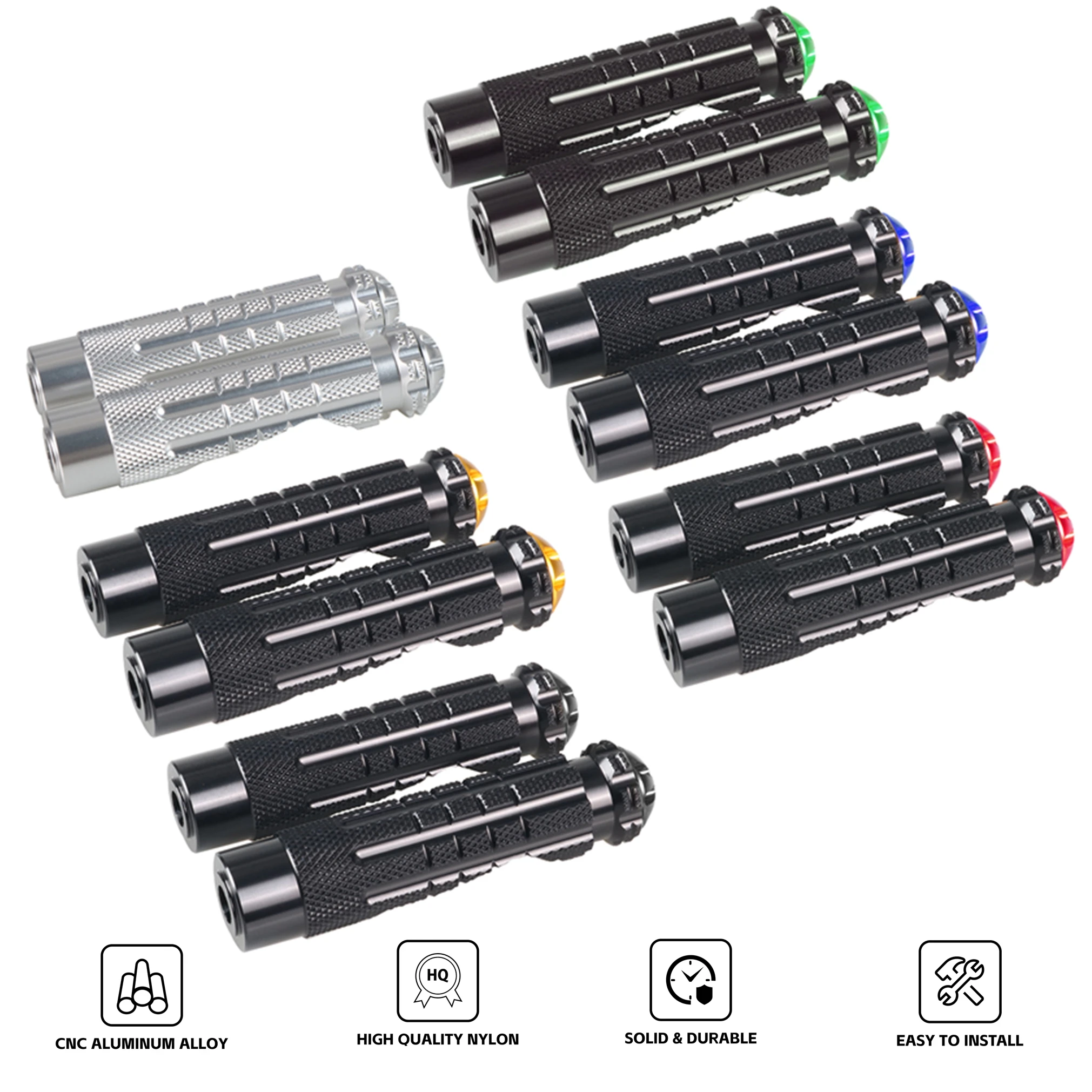Motorcycle Footrest Efficient anti slip Rearset Footrests Foot Rest Motorbike Rear Footpegs Thread Rear Set Pedals motorcycle accessories motorcycle foot pedals motorcycle footrests