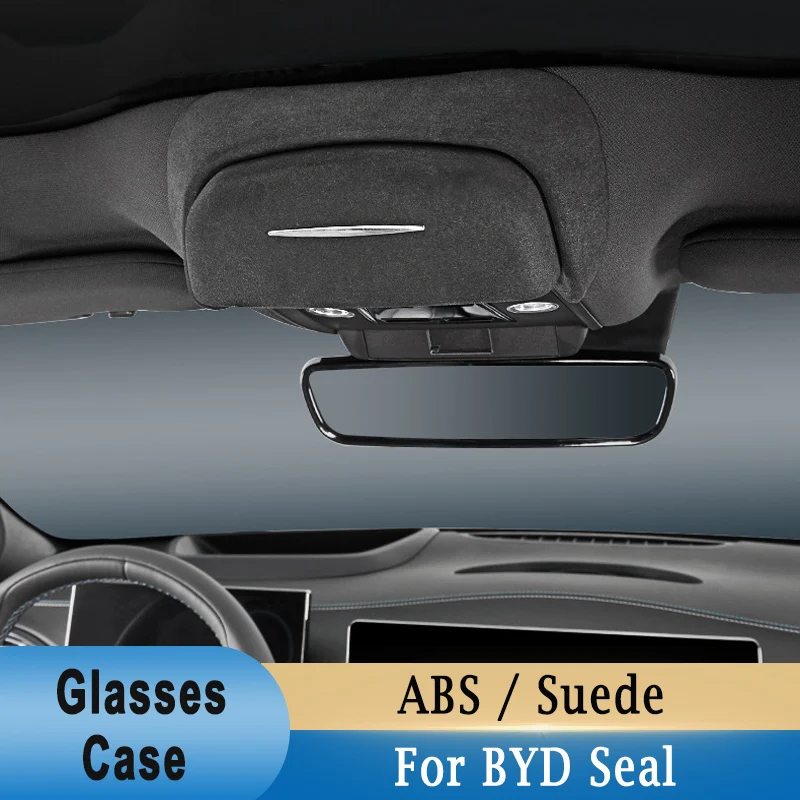 

Car Glasses Case for BYD Seal Glasses Case High-quality ABS / Suede Ceiling Sunglasses Storage Box Interior Accessories