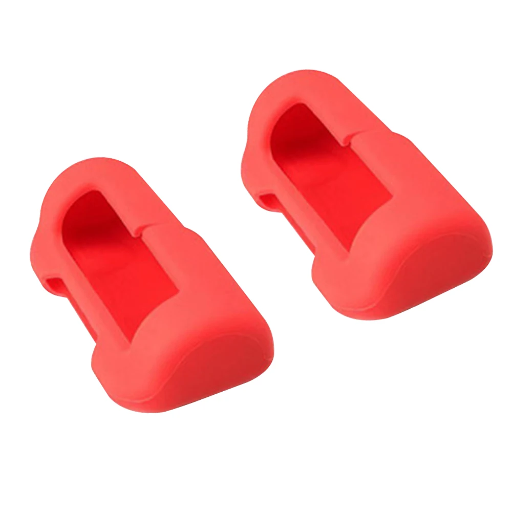 2 pcs For Tesla Model 3/Y Seatbelt Buckle Protective Cover Silicone Collision Avoidance Red Black Car Safety Belt Clip Protector
