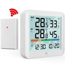 NOKLEAD LCD Digital Thermometer Hygrometer Indoor Outdoor Temperature Humidity Meter Temperature And Humidity Sensor Office Home