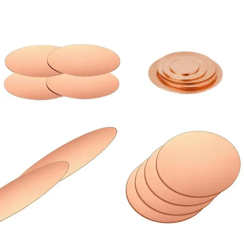 High-Quality Pure Copper Round Disc/Plate - Multiple Thickness and Diameter Options