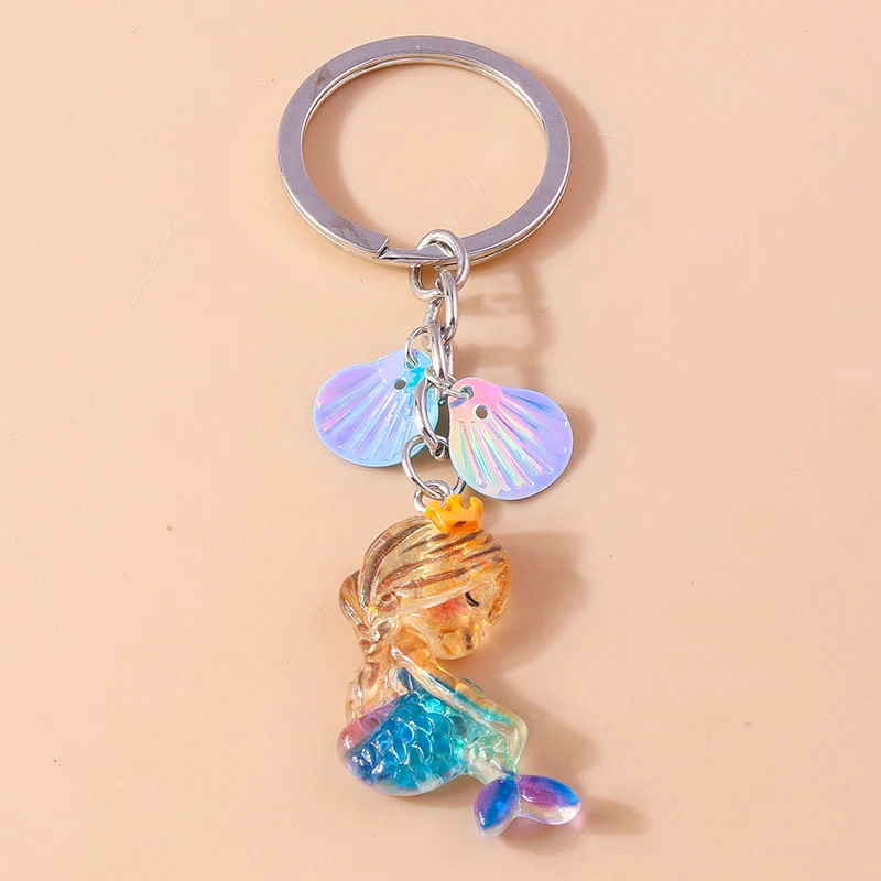 Aihua Chic Sommer Strand Shell Meerjungfrau Schlüsselanhänger Ozean Meer Souvenir Geschenke Auto Schlüssel Halter Handtasche Anhänger DIY Schmuck Zubehör – Detail 11