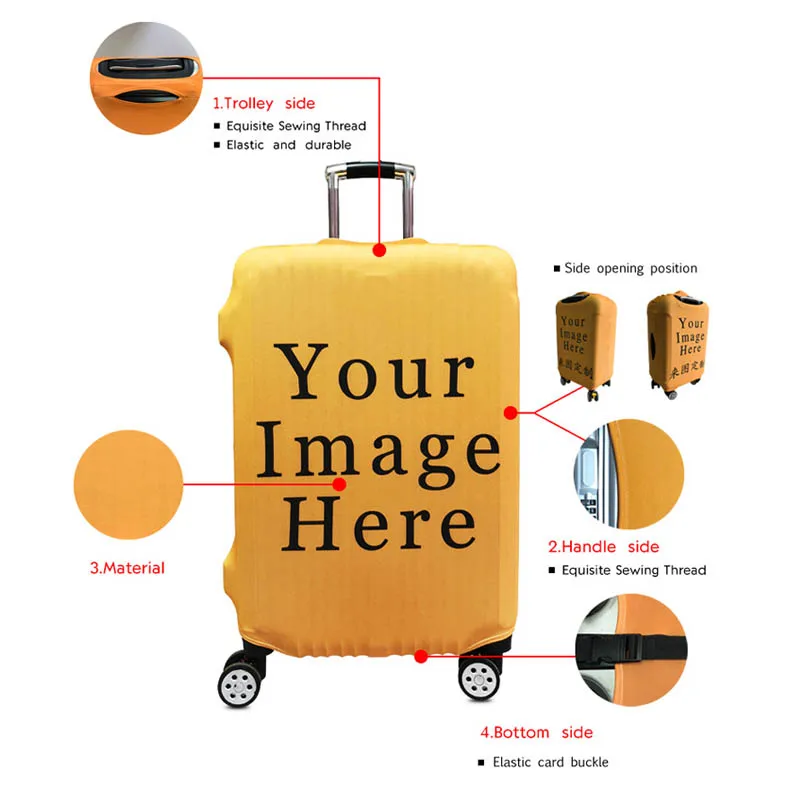 Car Cartoon Thick Stretch Cloth Luggage Cover Trolley Case Dust Cover Suitcase 19-32 Inch Luggage Protctive Travel Accessories 6