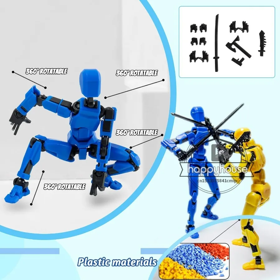 Assemblling Titan T13 Action Figures Set Robot Action Figure Fidget Toys for Boys Lucky Dummy Nova N13 Anime Figure Toy for Kids