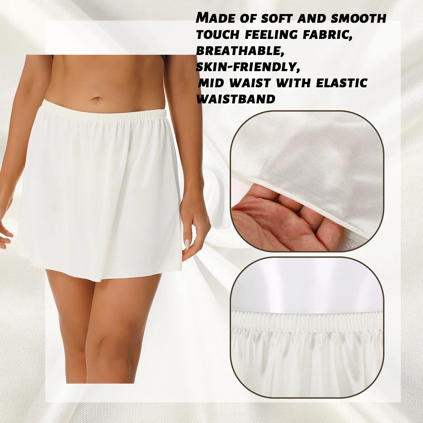 Petticoat Skirt Women Underskirt Elastic Waistband for Party Dress