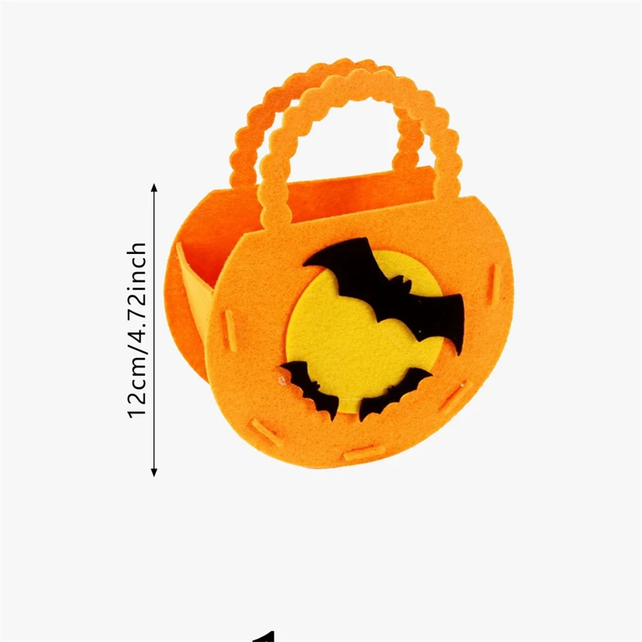 1 Halloween Candy Tote Bag, DIY Holiday Props Bat Pumpkin Candy Bag Halloween Bag