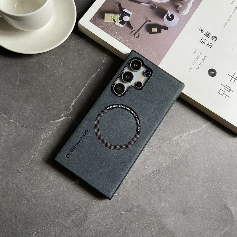 Premium Magnetic Leather Shockproof Phone Case