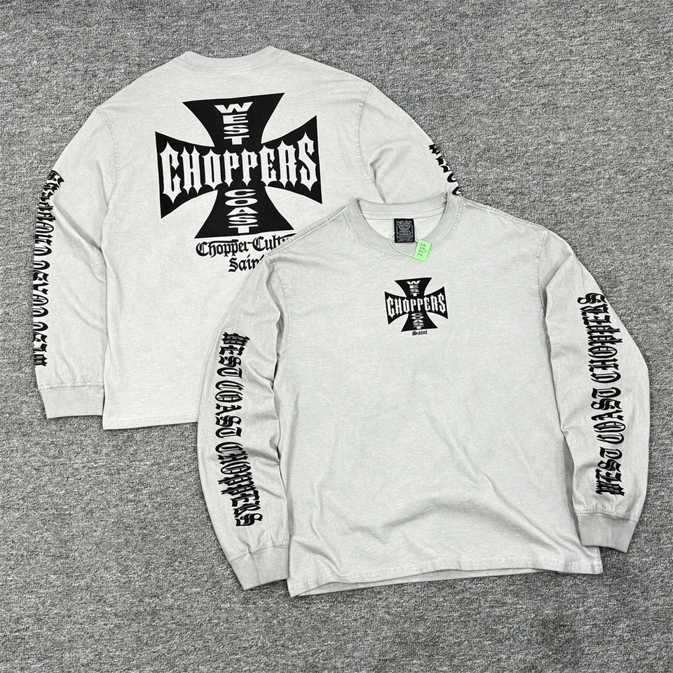 Washed Ash SAINT West Coast Choppers Long Sleeves T Shirt