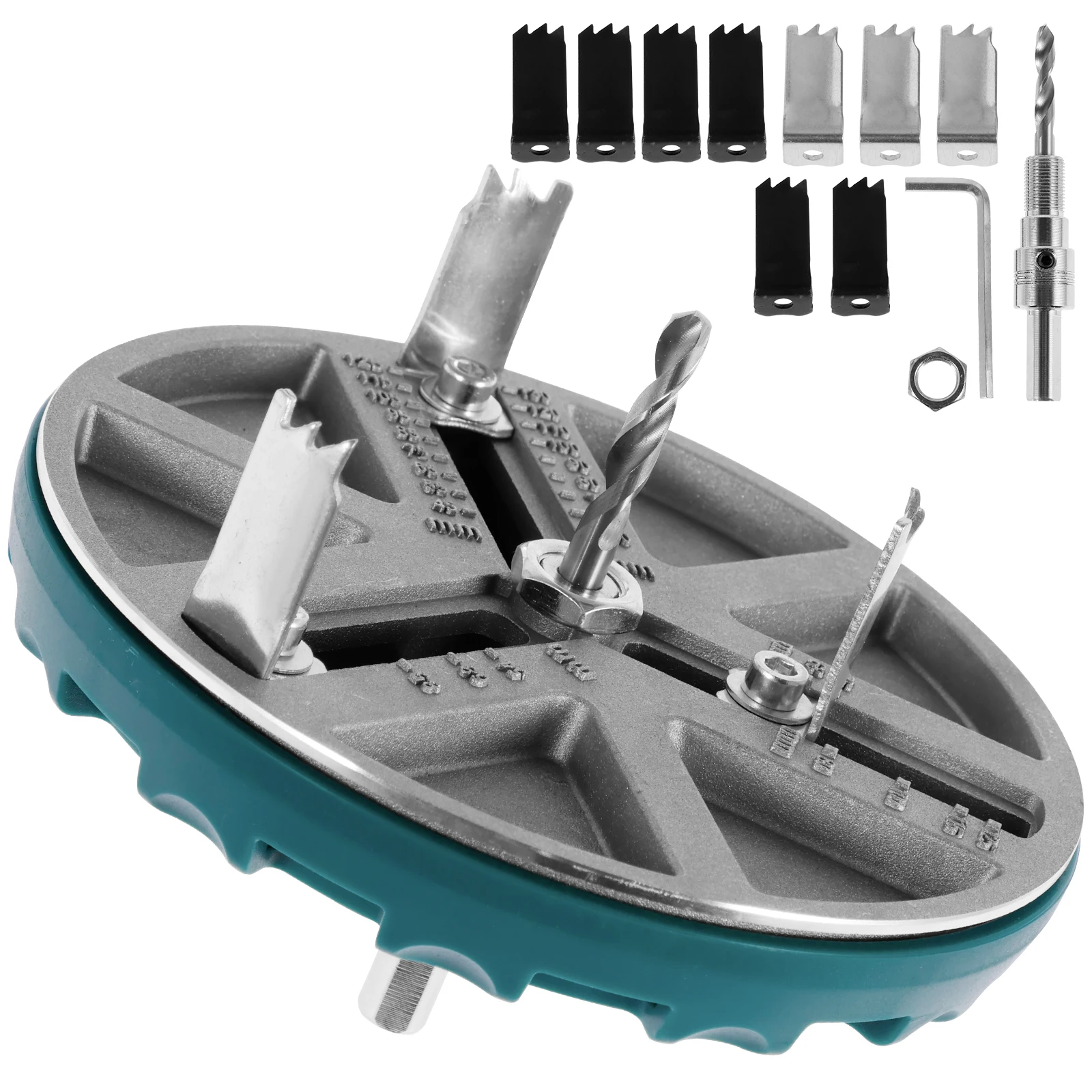 

Adjustable Hole Saw Tool Kit Metal Adjustable Punching Saw Round Hole Drilling Saw Cutter Diameter 45-130mm Hole Opener Saw Tool