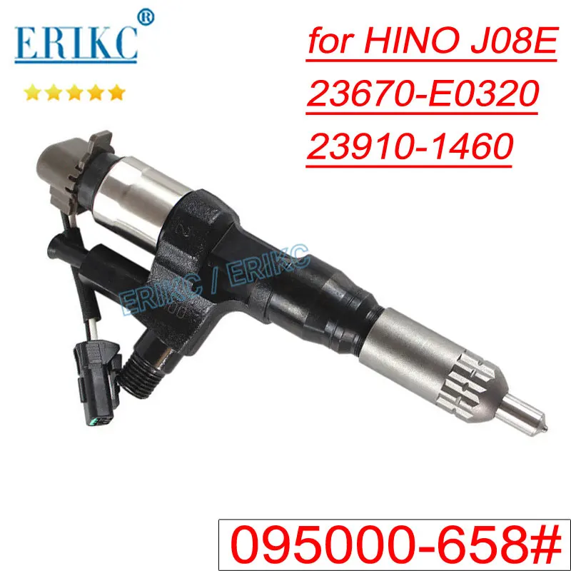 

095000-6582 095000-6581 23670-E0320 Diesel Injection Nozzle Common Rail Fuel Injector 095000-6580 for DENSO Hino J08E 23910-1460