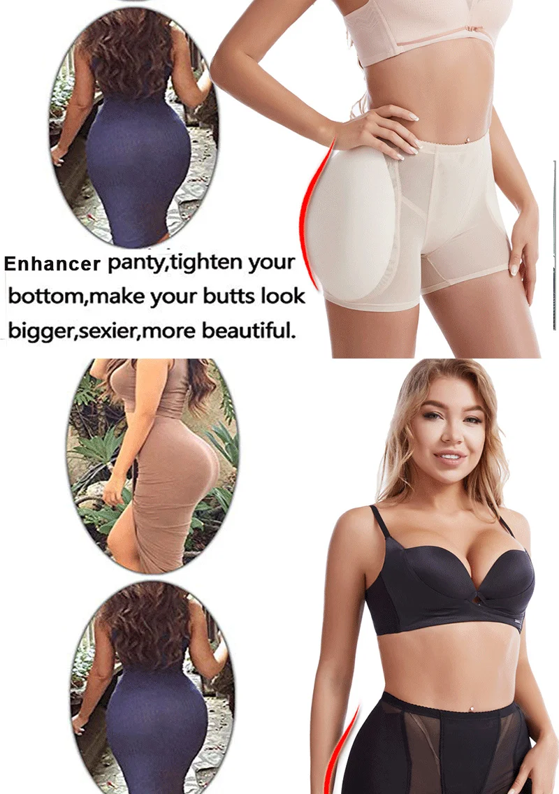 Butt Lifter Panties Women Hip Enhancer with Pads Sexy Body Shaper Push Up Panties Shapewear Fake Ass Control Panties