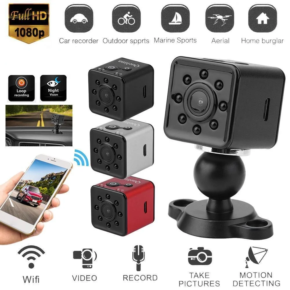 SQ13 HD 1080P ночное видение WiFi Автомобильный видеорегистратор камера Мини Спорт DV |