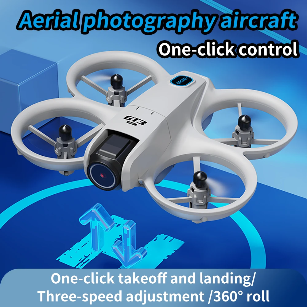 Drone GT3 8K HD avec écran et VR déplié, montrant son design compact et ses hélices.