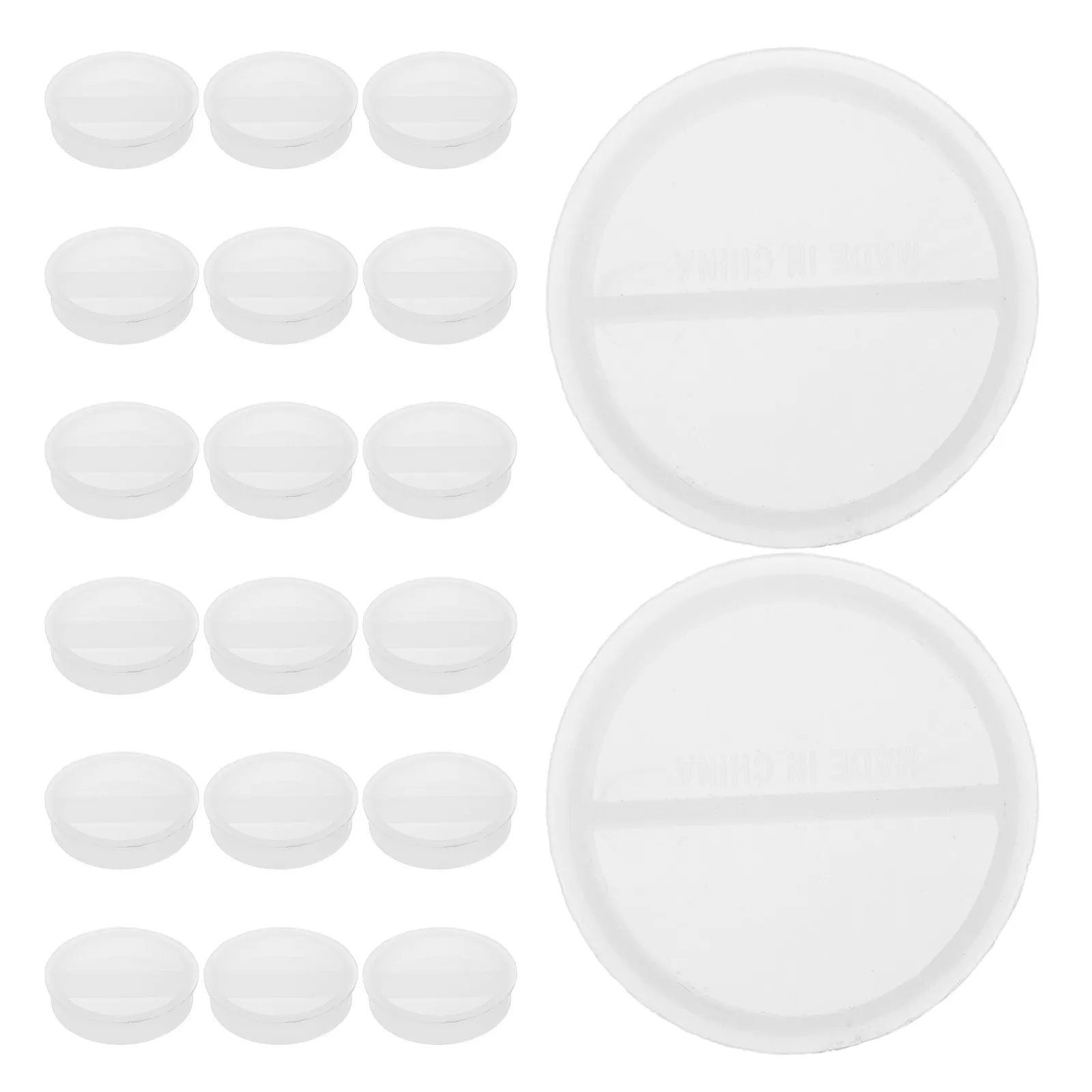 20개 돼지 저금통 바닥 교체 플러그 투명 원형 트위스트 락 플러그 돈 모으는 상자 구멍 덮개 스토퍼 캡 돼지 저금통 스토퍼