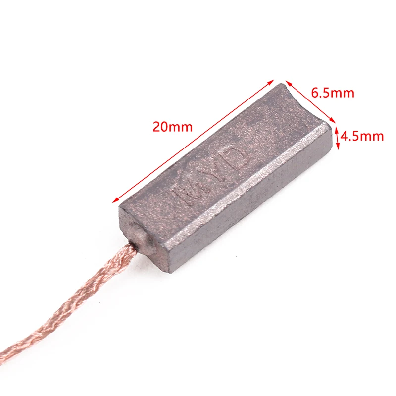 10개 4.5X6.5X20mm 고순도 구리 발전기 카본 브러쉬 교류 발전기 레귤레이터용
