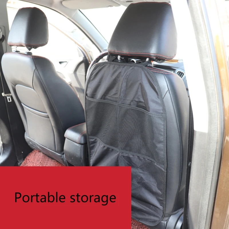 Car Seat Back Protectors Kids Anti Kick Mats with Organizer Universal Fit Durable Waterproof Auto Backseat Protect Cover D7YA