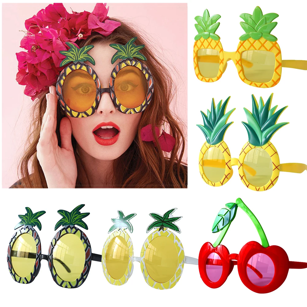 SummerHawaiiPartyPineappleGlassesFruitShapeGlassesHawaiian