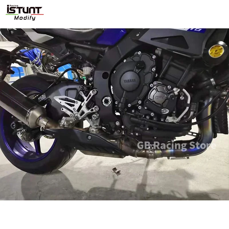 Motorcycle Exhaust Modified For YAMAHA MT-10 YZF-R1 MT10 R1 2015 - 2022 Titanium Alloy Motor Escape Front Connection Link Pipe - Image 3