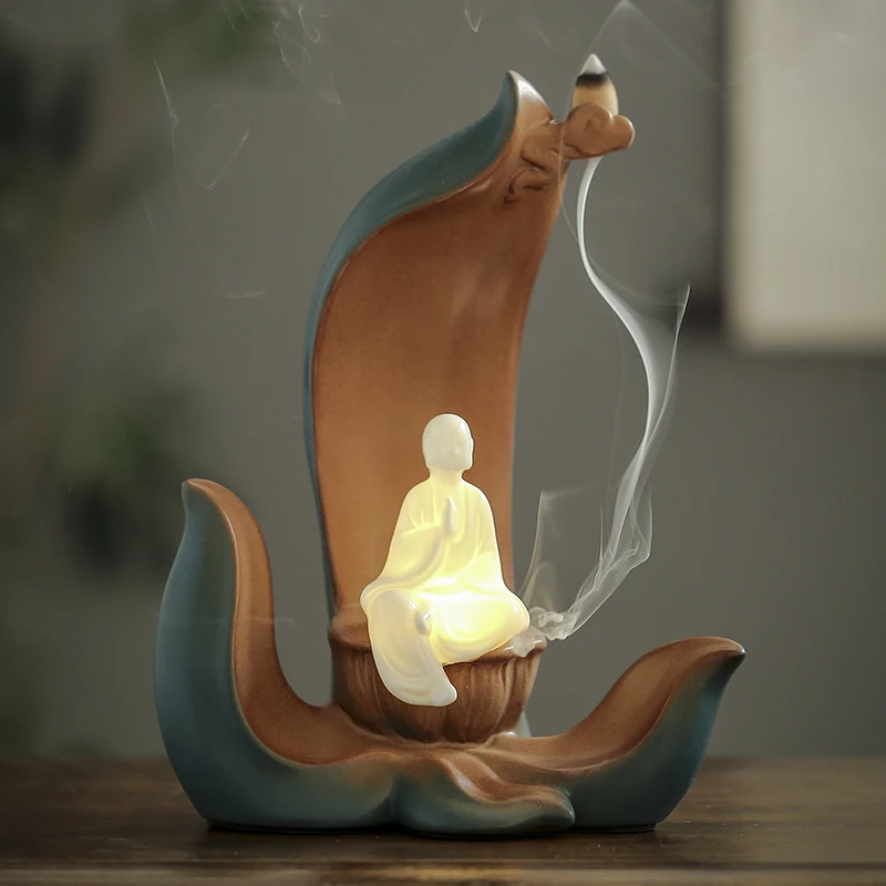 

Zen Set Incense Burners Wholesale Buddha Chinese Fashion Ramadan Incense Burners Orthodox Diffuser Porta Incienso Home Decor