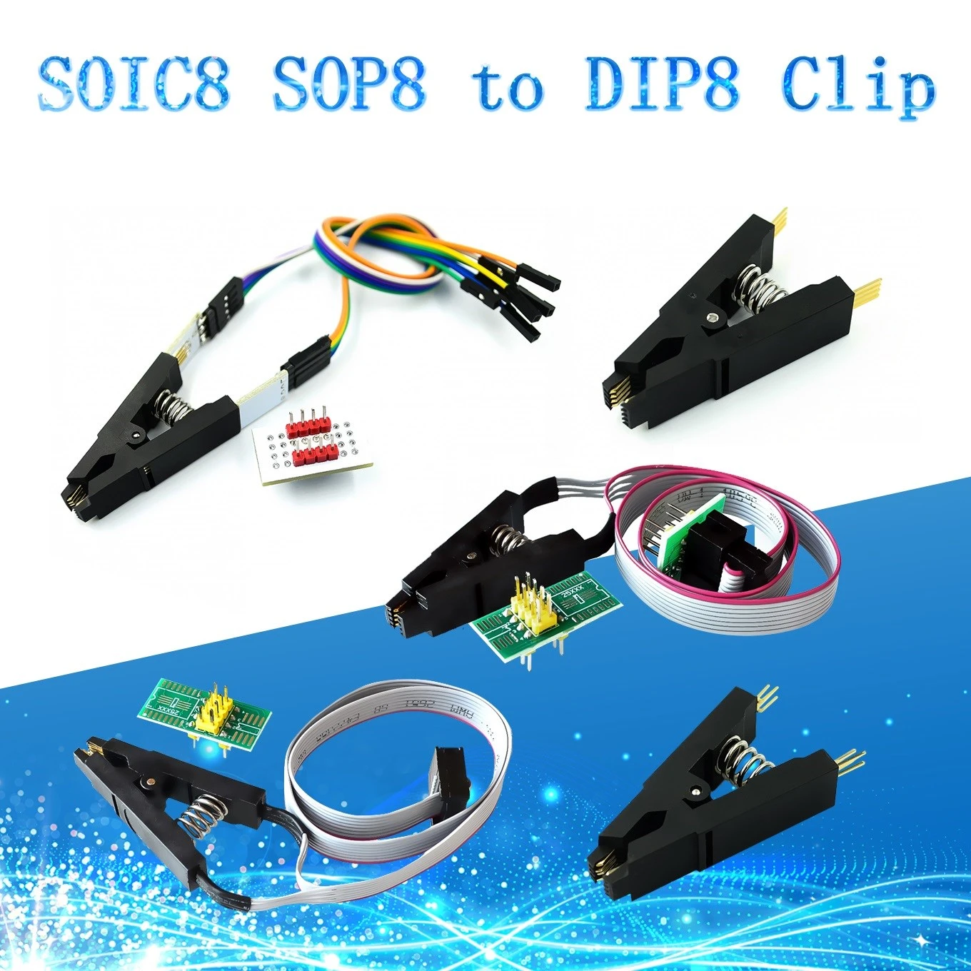 SOIC8 SOP8 Test Clip update version For EEPROM 93CXX / 25CXX / 24CXX in ...