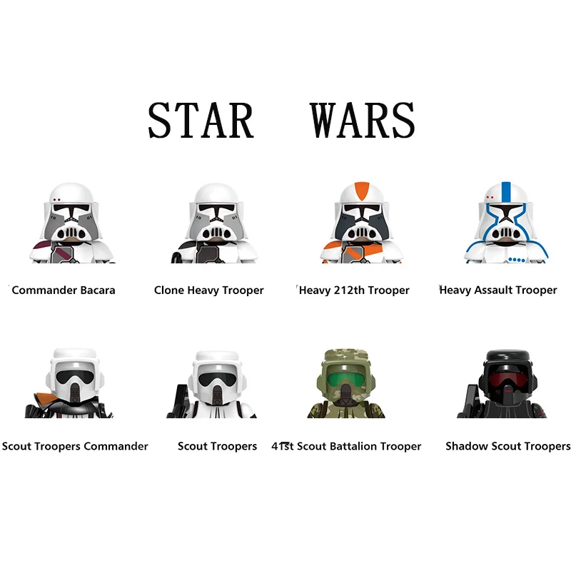 

G0125 Building Blocks Clone Troopers 501st Regiment Imperial Stormtrooper Mini Robot Figure Toy Assembling Doll Present GH0197