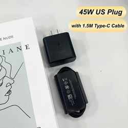 Original Samsung 60W USB - C Fast Charger with 5A Cable - Black 45W US 1.5M