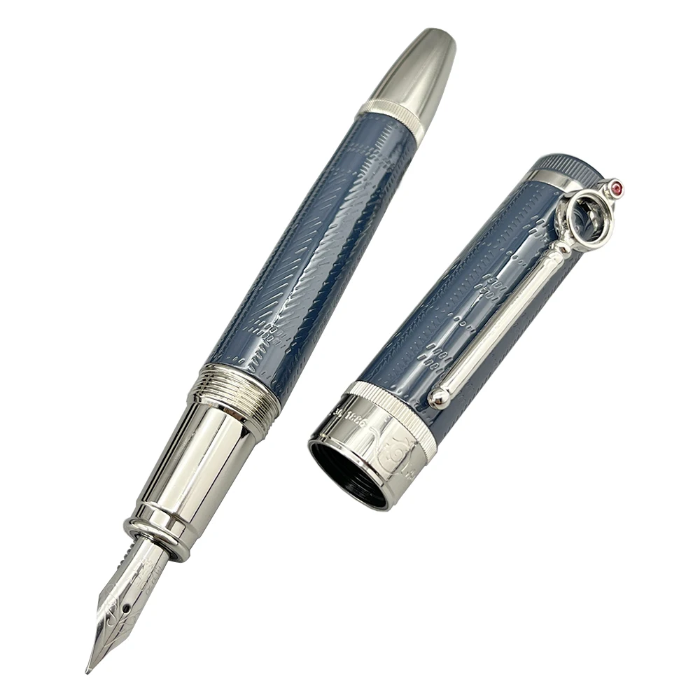 Sir Arthur Conan Doyle Brown Color MB Fountain Pen With Magnifying Glass Round Design Writer Edition welding magnifying glass with led light 2 5x 5x lens auxiliary clip loupe desktop magnifier third hand soldering repair tool