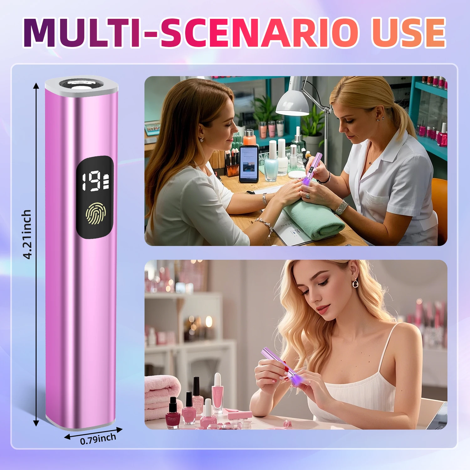 휴대용 속건 네일 드라이어 미니 UV LED 네일 램프 가정용 살롱 도구 전문가용 2가지 타이머 설정 네일 건조기