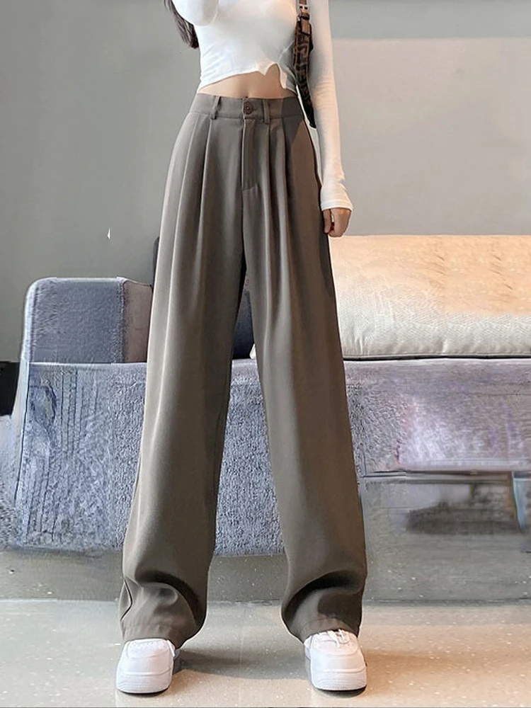  Snoly Women's Summer Ice Silk Pants High Waist Wide Leg Full  Length Loose Casual Sweatpants (Beige, X-Small, x_s) : Clothing, Shoes &  Jewelry