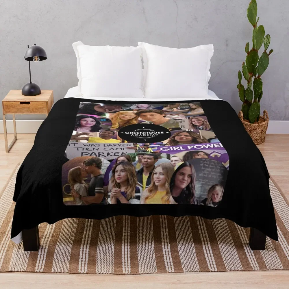 

Greenhouse Academy Collage Throw Blanket Bed Fashionable Fashion Sofas christmas gifts Blankets