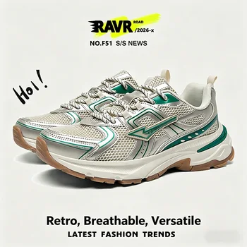 2026 Men Trendy Platform Dad Sneakers Women Breathable Mesh Soft Cushion Sport Running Non-Slip Athletic Jogging Training Shoes 1