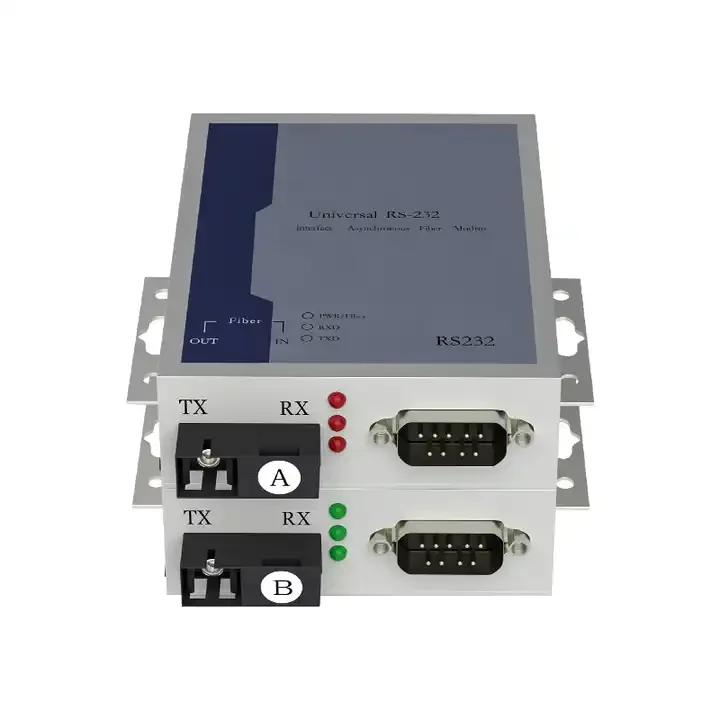 

1 Channel Serial Data RS232 to Fiber Converter Single Mode SC FC ST Bidirectional DB9 RS-232 Fiber Optic Transceiver