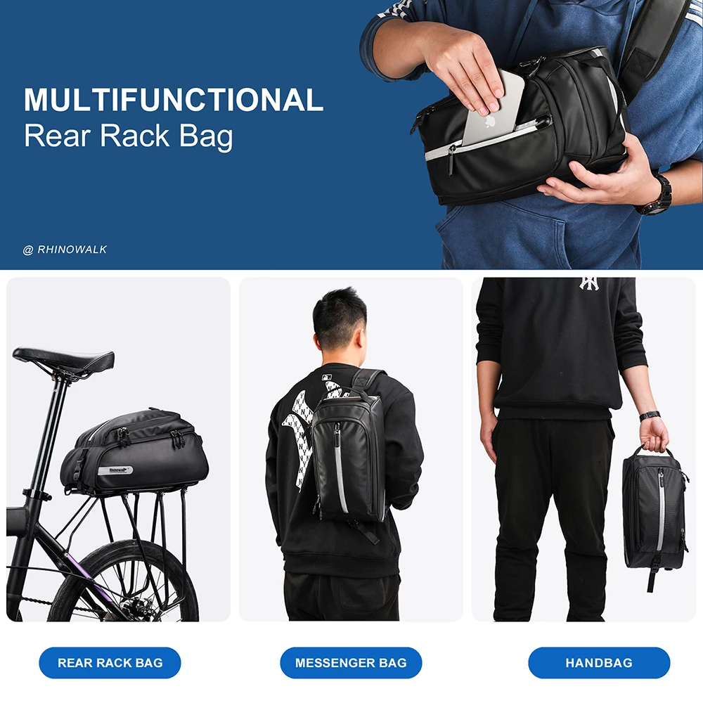 rhinowalk Rhinowalk Bike Bag Waterproof Bike Pannier Bag 25L,(for Bicycle  Cargo Rack Saddle Bag Shoulder Bag Laptop Pannier Rack