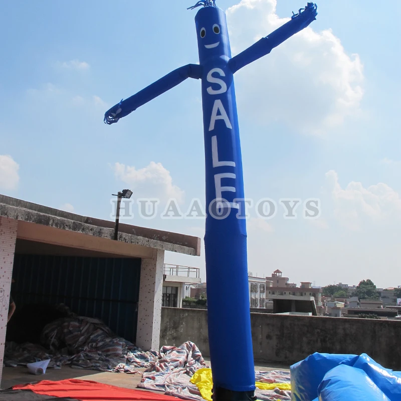 6m Inflatable Wave man One leg Multicolor Arms air dancer sky dancer Advertising Inflatables windy man 4