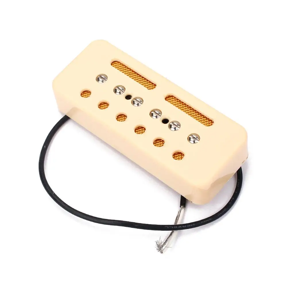 

2Pcs Cream Single Coil Soap Bar pickups For P-90 P90 LP Gb Electric Guitar Parts 50mm / 52mm Hole