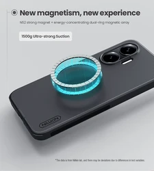 NILLKIN Magnetic Super Frosted Shield Matte PC Case - Enhanced Protection in Black - Poco F7 (Black)