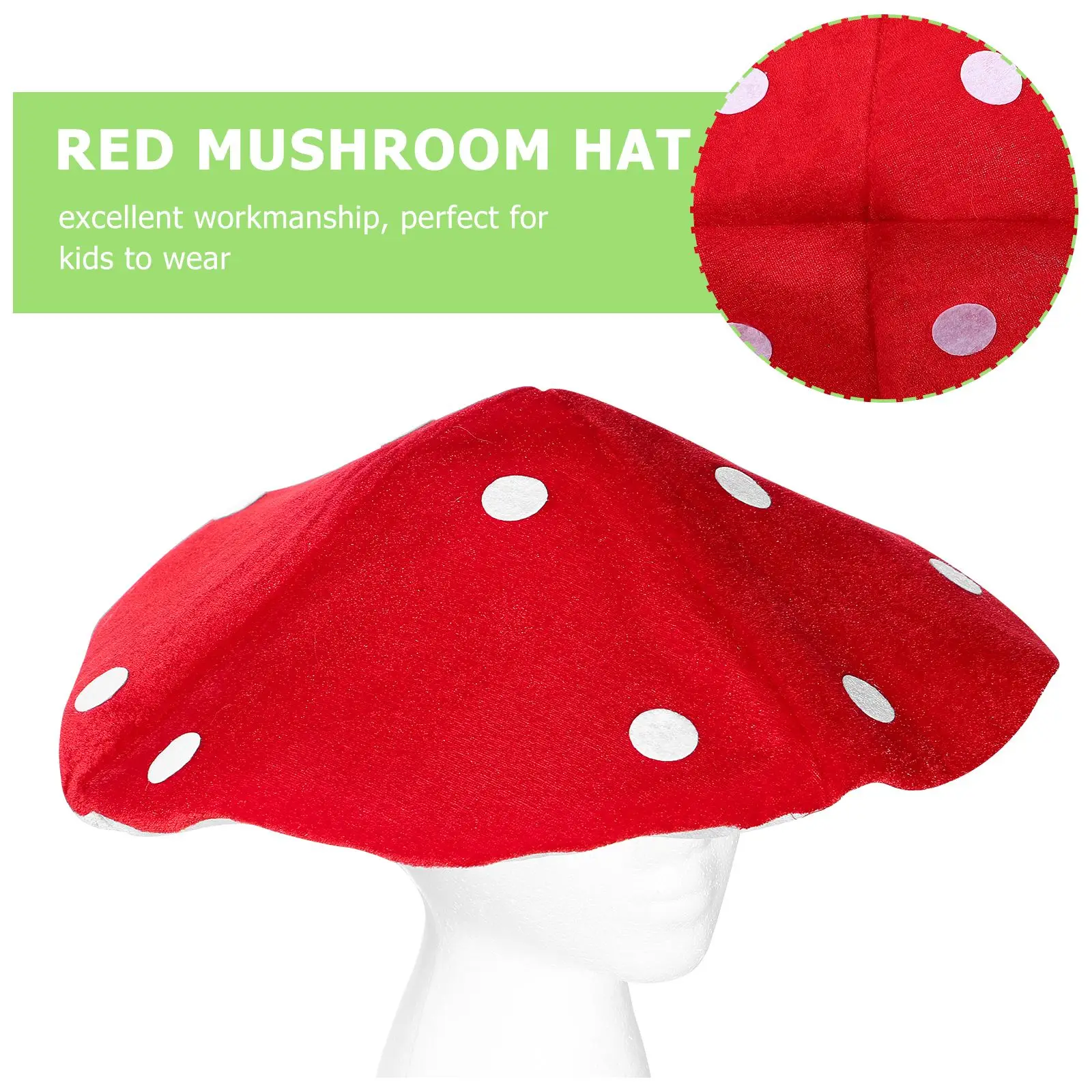 NUOBESTY Mushroom Plush Hat Decorative Costume Funny Party Hat Mushroom Hat Decorative Costume Funny Hat For Party Kids