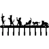 1pc Key Holder Cat with 9 Hooks for Bag Clothes Key Hanging Small Wall Shelf Holder Halloween Wall Decorative About 15x33cm 1