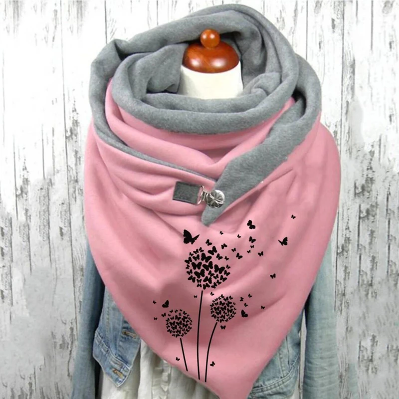 

Pink pattern 3D Printed Scarf and Shawl Warm for Women and Men