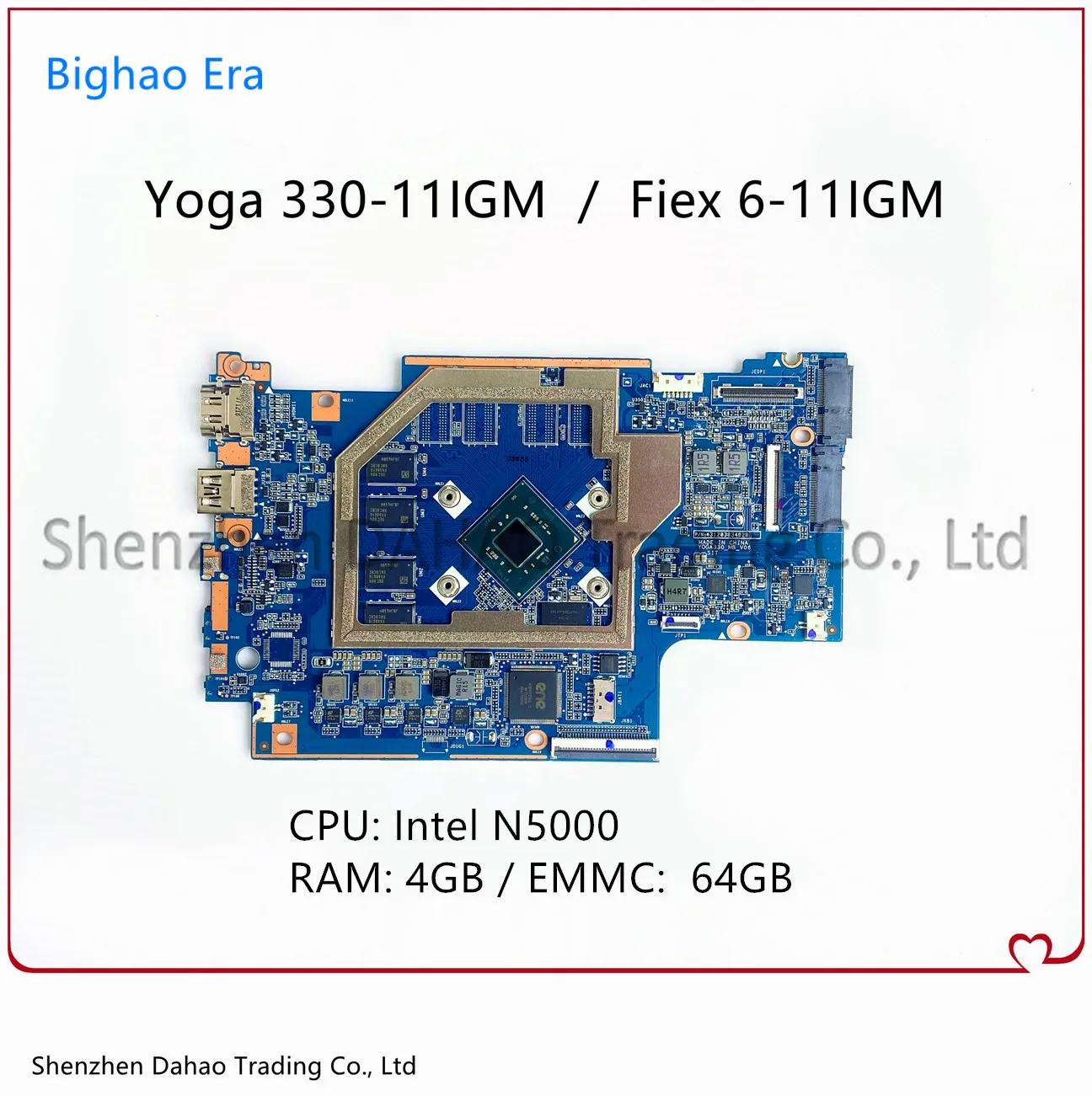 

For Lenovo Ideapad Yoga 330-11IGM Flex 6-11IGM Laptop Motherboard W/ N5000 CPU 4GB-RAM 64G-EMMC 5B20Q81367 5B20Q81369