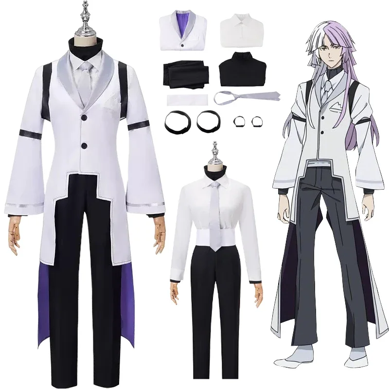 

Anime Sigma Cosplay Costume Bungou Stray Dogs Cosplay Sigma Trench Uniform Suit Halloween Christmas Party Outfit for Men Women