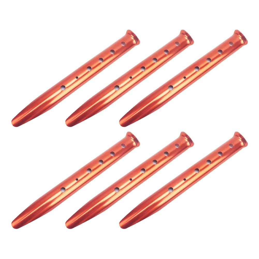 6PCS 31cm Beach U-Shape Tent Stakes Camping Tent Pegs For Outdoor Beach Camping Snow Sand Ground Tarp Accessories Aluminum Alloy
