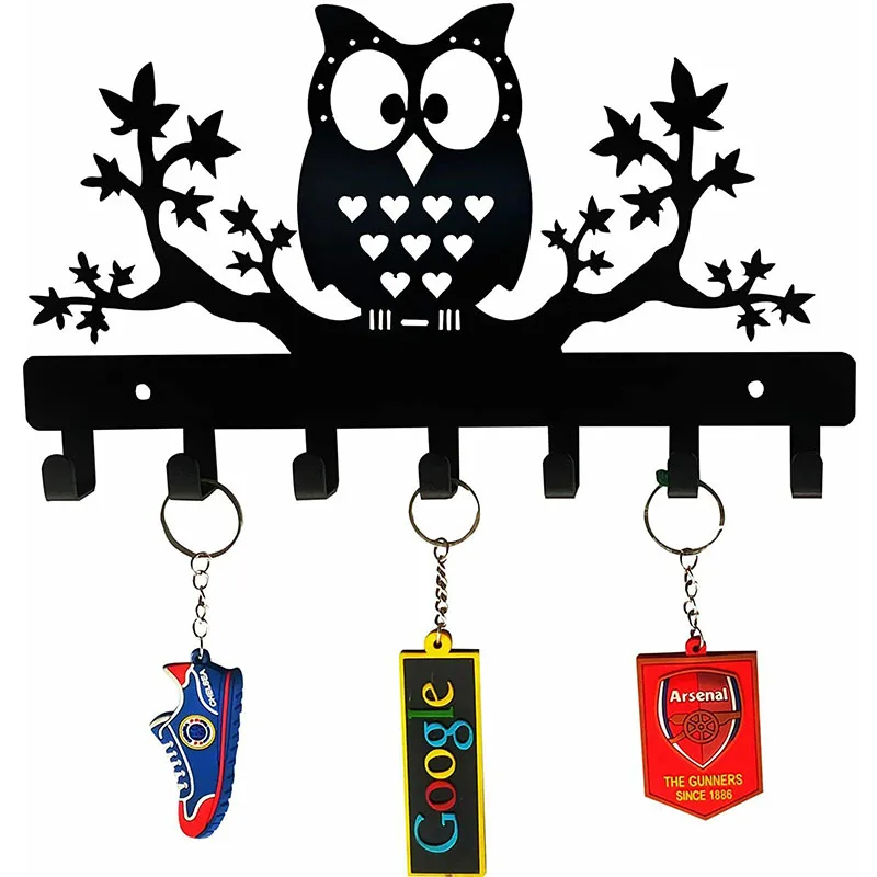 

Factory direct sale tree owl eagle steel keychain steel key holder metal owl key holder home decor metal art home decor wall art